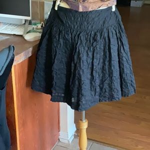 Calvin Klein Black Mini Cotton Skirt Size 6, Preowned